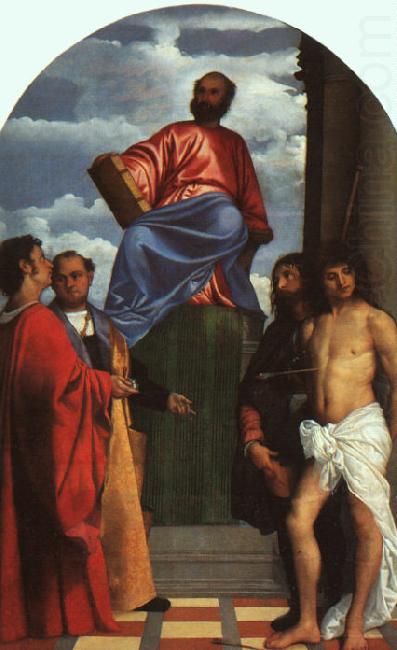 St. Mark Enthroned with Saints t, TIZIANO Vecellio